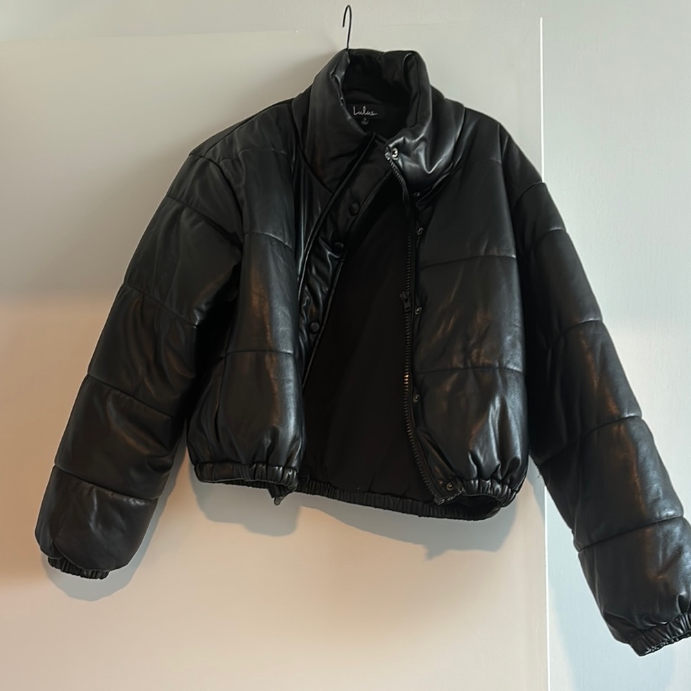 Lulu's Black Puffer Jacket